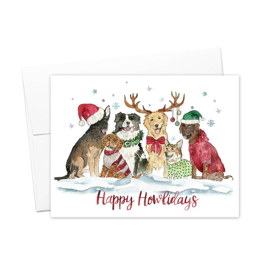 KelseyMDesigns - Holiday Christmas Dogs Greeting Card