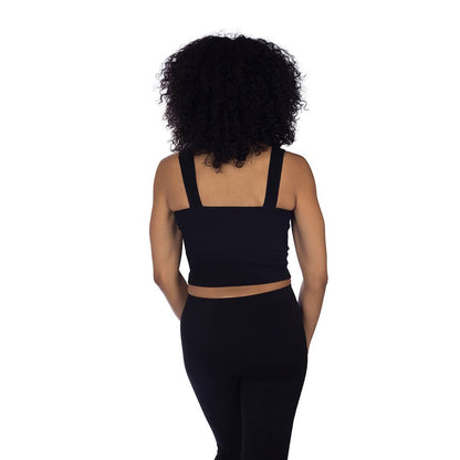 Skinnytees - Soft Ribbed V Neck Crop Top: Plus / Blossom