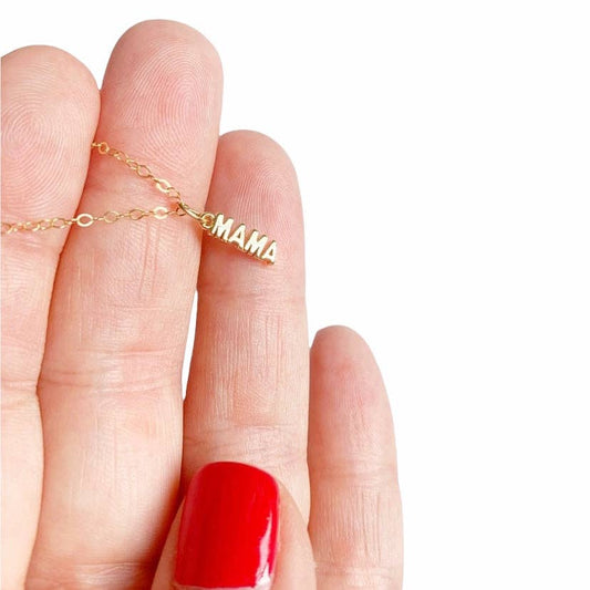 True By Kristy Jewelry - Little Mama Dainty Necklace Gold Filled