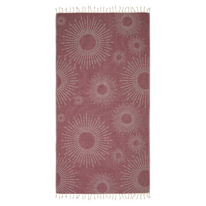 Kikoya - Sunbright Turkish Towels with Terry backing 35x70 Burgundy