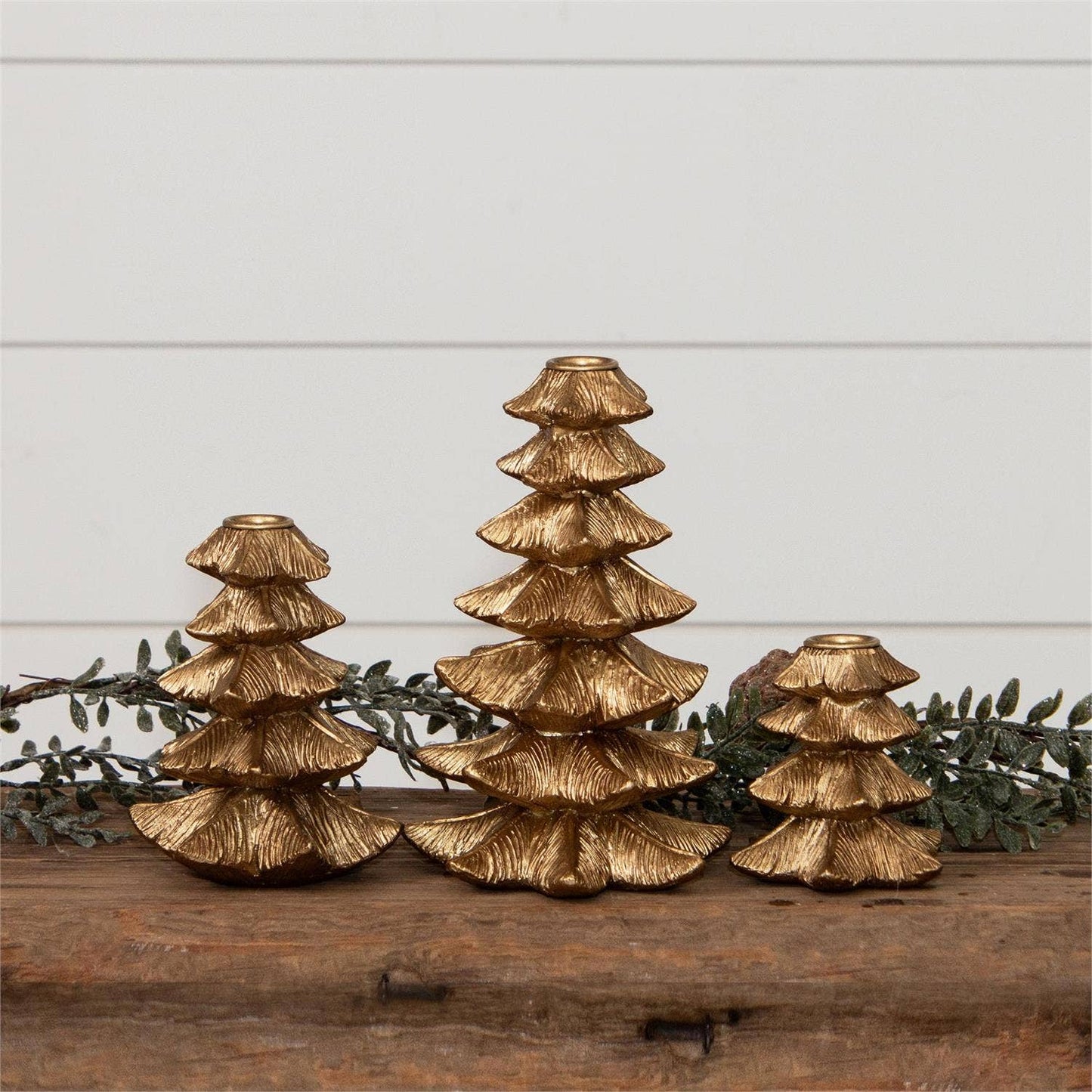 Audrey's - Gold Finish Christmas Tree Candle Holder