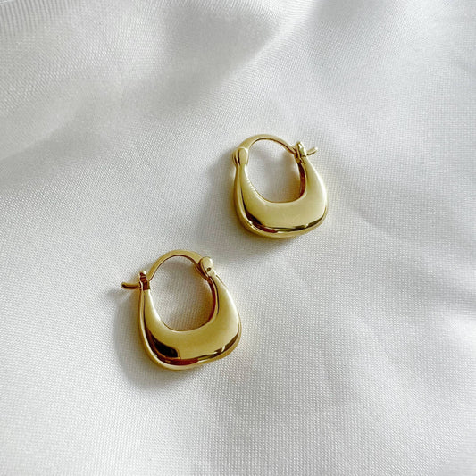True By Kristy Jewelry - Shaina Hoops Earrings Gold Filled