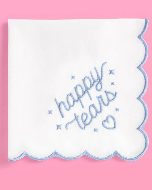 xo, Fetti - Happy Tears Embroidered Handkerchief