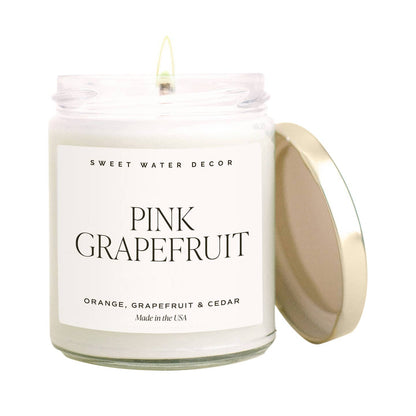 Sweet Water Decor - Pink Grapefruit Soy Candle - 9 oz.