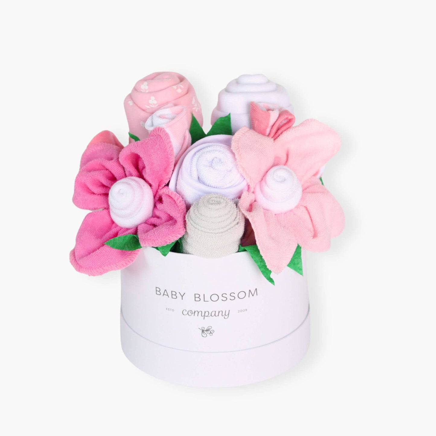 Baby Blossom Company - Petite New Mom Baby Girl Gift Box Bouquet -Floral