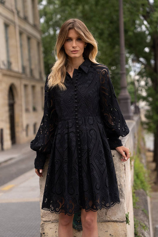 Choklate Paris - Embroidered Cotton Lace Dress