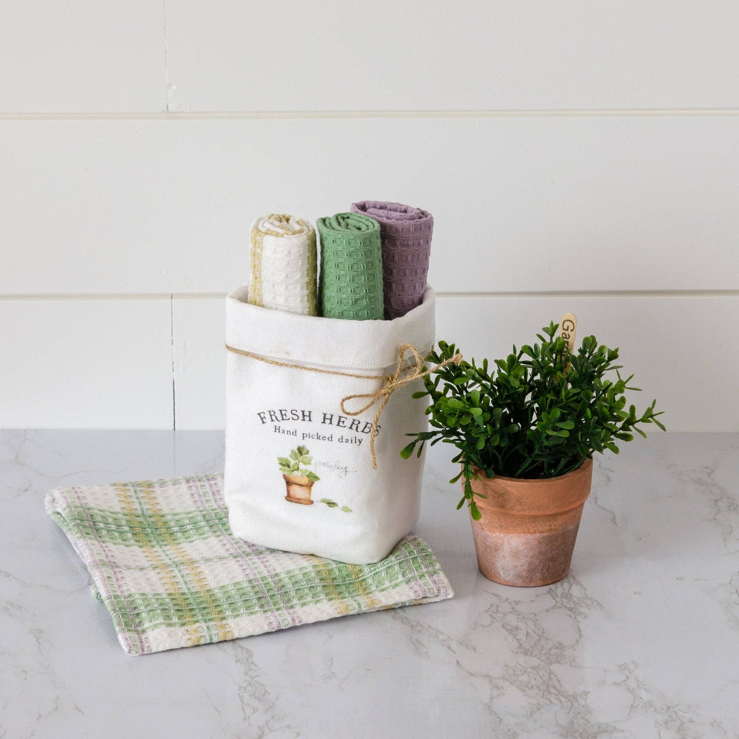 Audrey's - Dish Cloth Set - Fresh Herbs (SET OF 4)