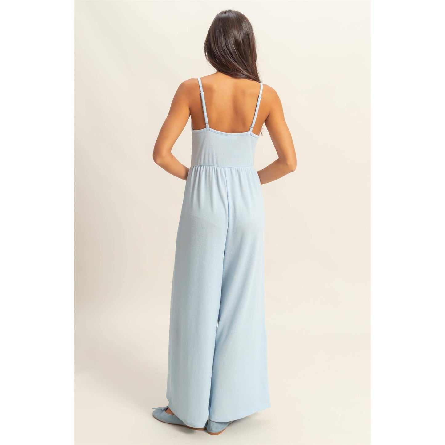 HYFVE - DZ25A984-Scoop Neck Sleeveless Wide Leg Jumpsuit
