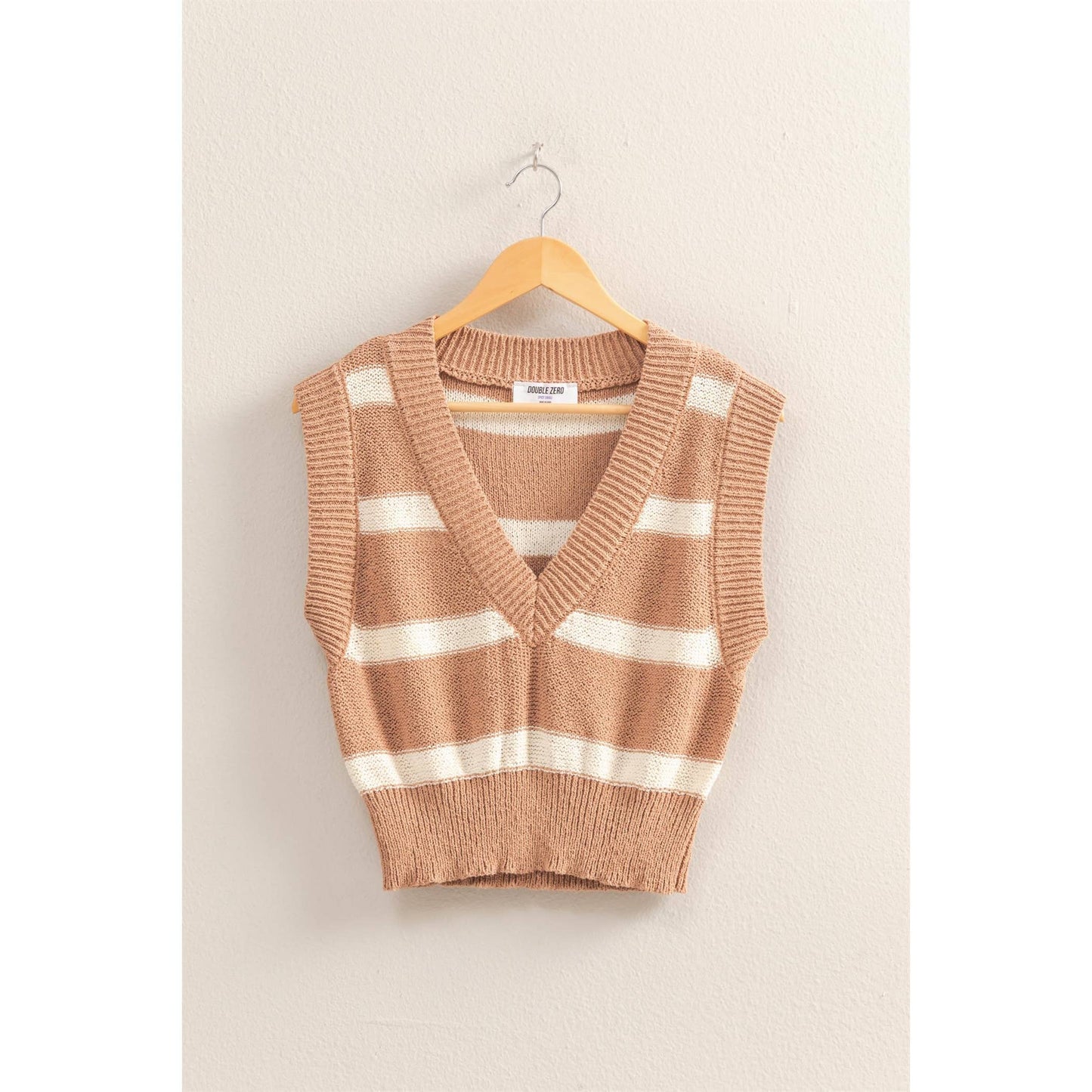 HYFVE - DZ25A763-Striped V-Neck Sweater Vest