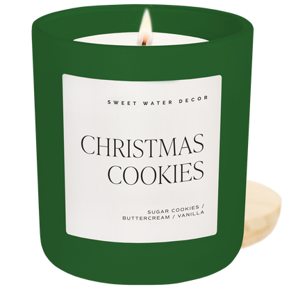 Sweet Water Decor -  Christmas Cookies Soy Candle, Matte Jar - 15 oz