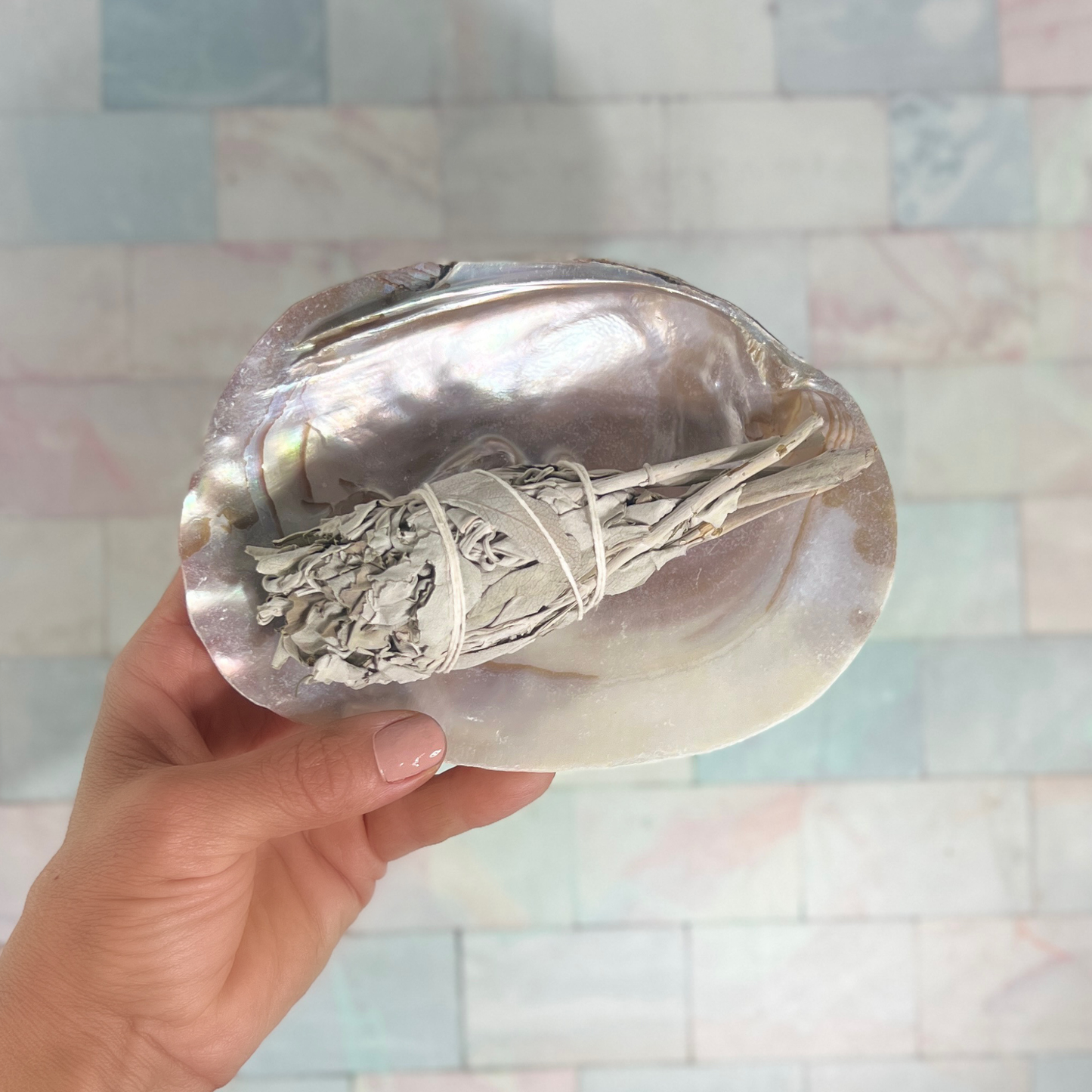 Sow the Magic - Pearl Shell Dish  |  Sage Smudge Bowl