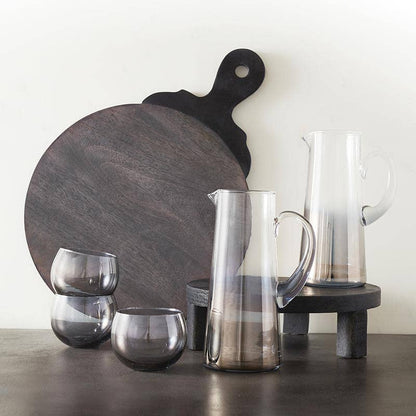 Santa Barbara Design Studio by Creative Brands - Black Wood Board with Carved Marble Handle