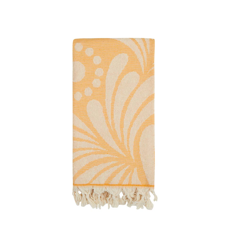 Kikoya - Rio Turkish Terry Beach Bath Towels Sauna Spa Pool Hammam: Mustard