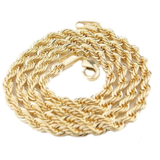 GoldFi - 18k Gold Filled Rope Chain In 4.0mm Thickness Gold Chain