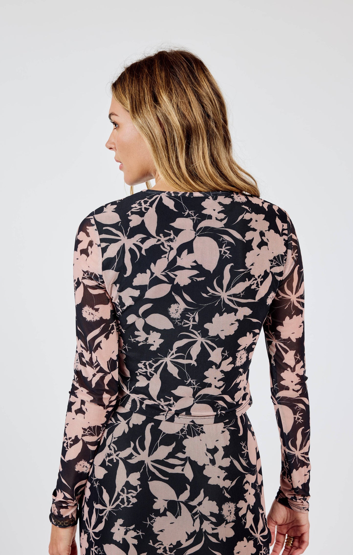 Sadie & Sage - Rejuvenate Floral Mesh Long Sleeve Top