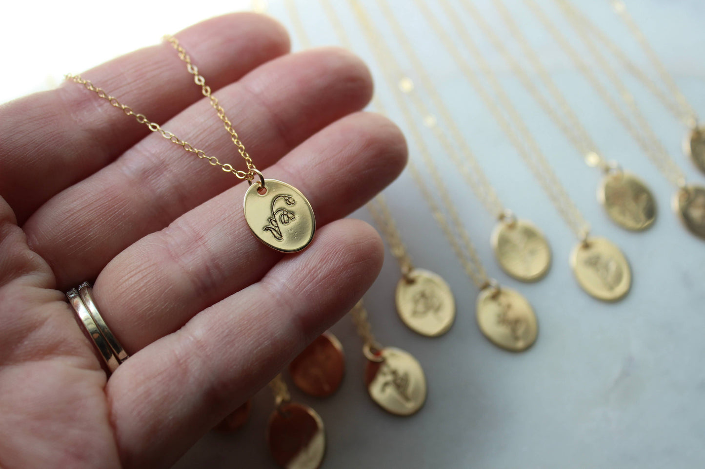 Laalee Jewelry - Gold Birth Flower Necklace