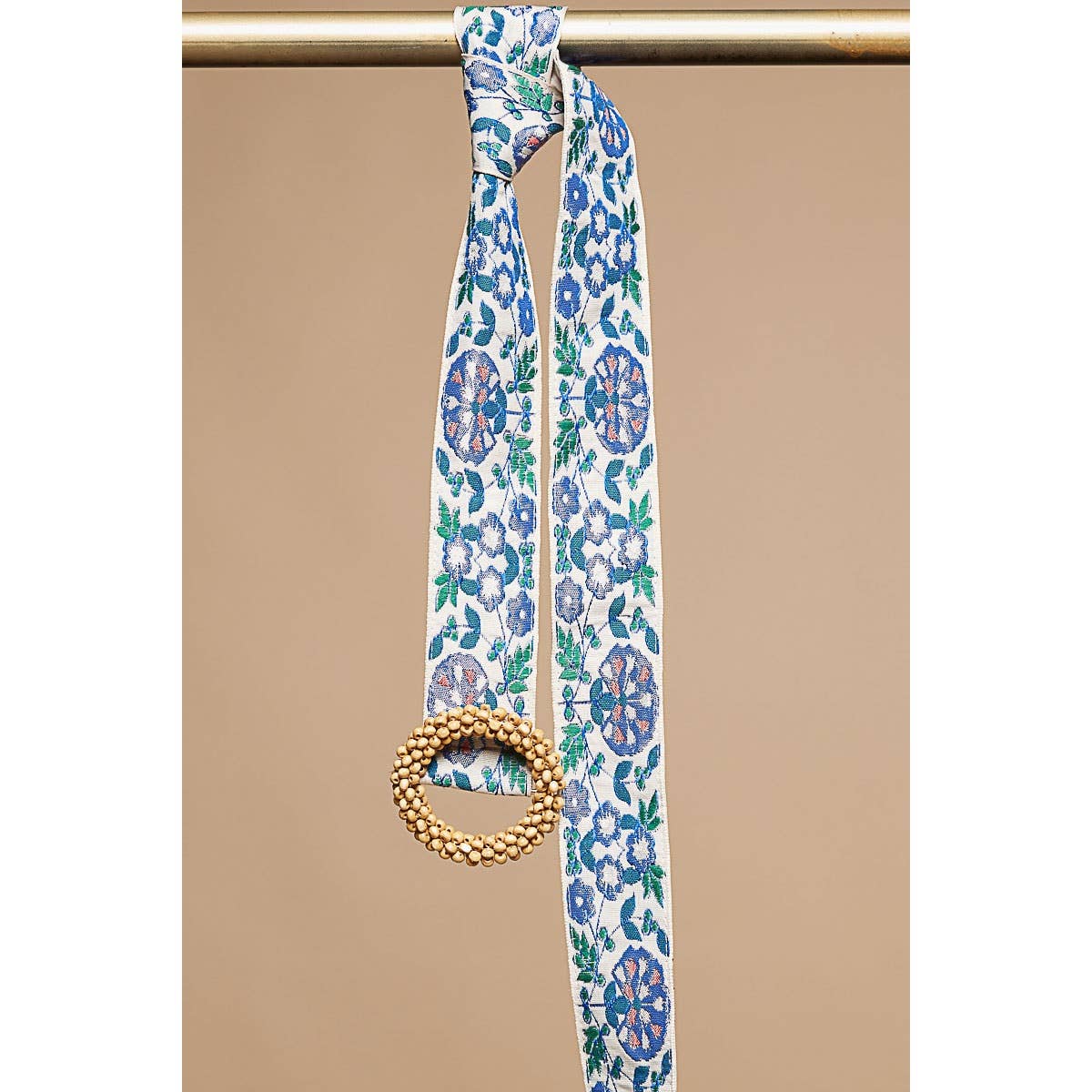 Pol Clothing - Belt - Circle Buckle - Blue Floral