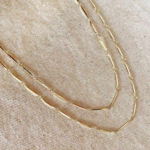 GoldFi - 18k Gold Filled 1mm Diamond Cut Straw Chain