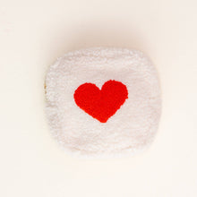 The Darling Effect - Cream Square Teddy Pouch - Heart