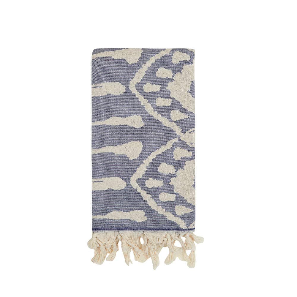 Kikoya - Native Terry Beach Bath Towels Spa Pool Turkish Cotton 36x66: Navy