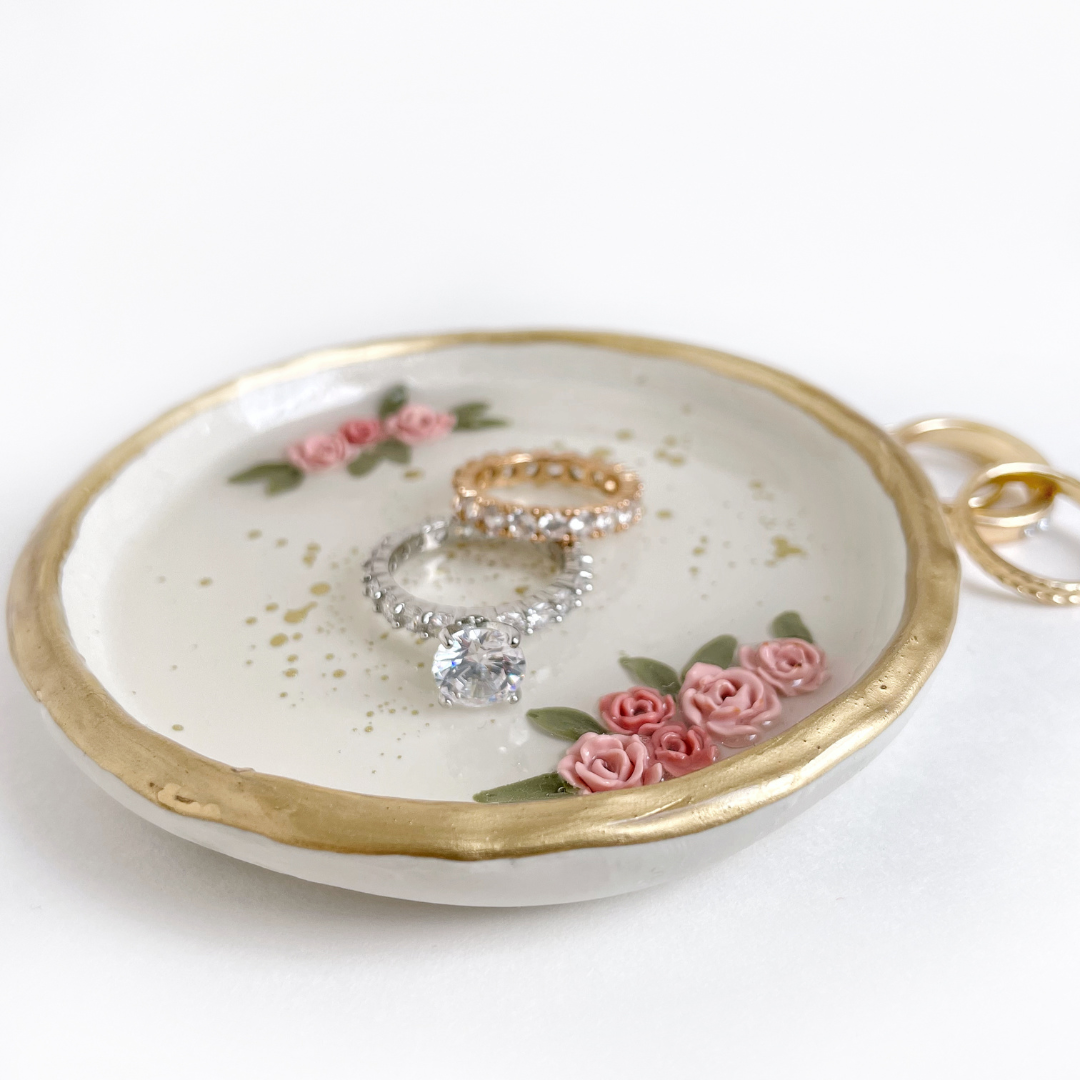 YFL Art & Home Decor - Floral - Ring Dish