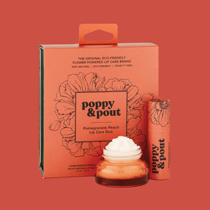 Poppy & Pout - Pomegranate Peach Lip Care Duo