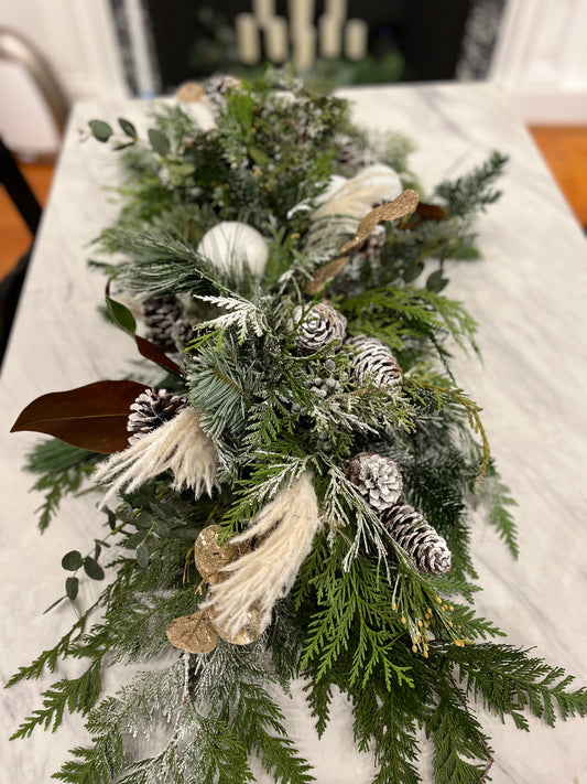 Evergreen Christmas Centerpiece