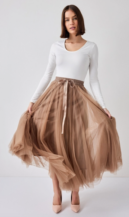 Choklate Paris - Aria Tulle Skirt - Taupe