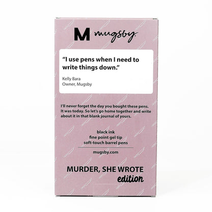 Mugsby - True Crime Pen Set Edition, Pens, Pen Set, Funny Pens