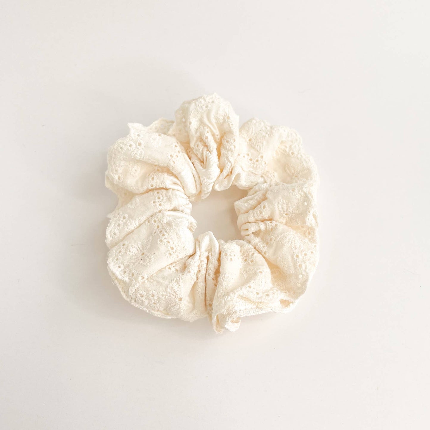 Adorro - Eyelet Embossed Mega Scrunchies