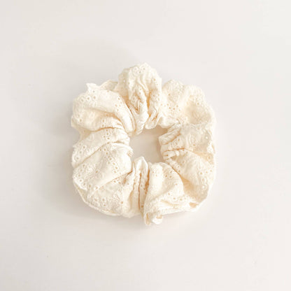 Adorro - Eyelet Embossed Mega Scrunchies