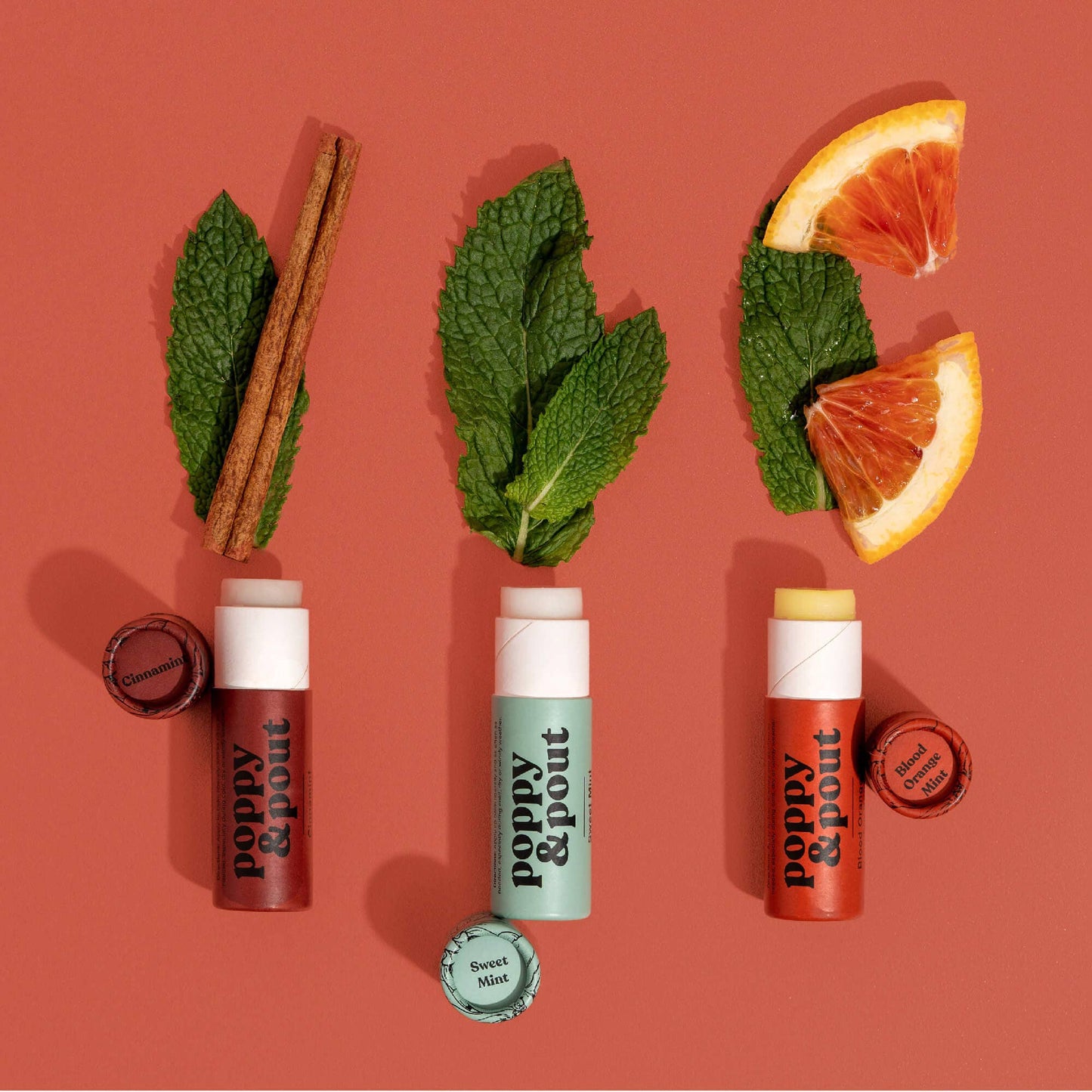 Poppy & Pout - Lip Balm, Blood Orange Mint