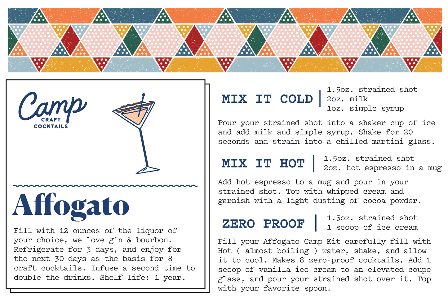 Camp Craft Cocktails - Affogato