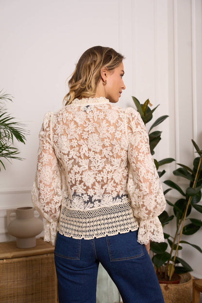 CHOKLATE PARIS - Lace Blouse - Ecru