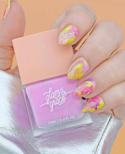 Glam & Grace - Non-Toxic Nail Polish - Bubble Gum