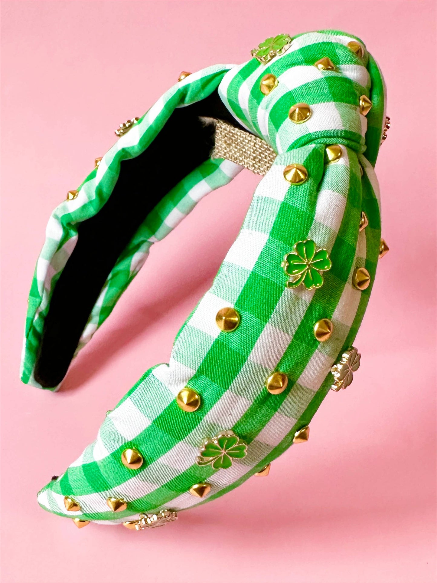 Sandy + Rizzo - Clover Charm Headband with Enamel Embellishments