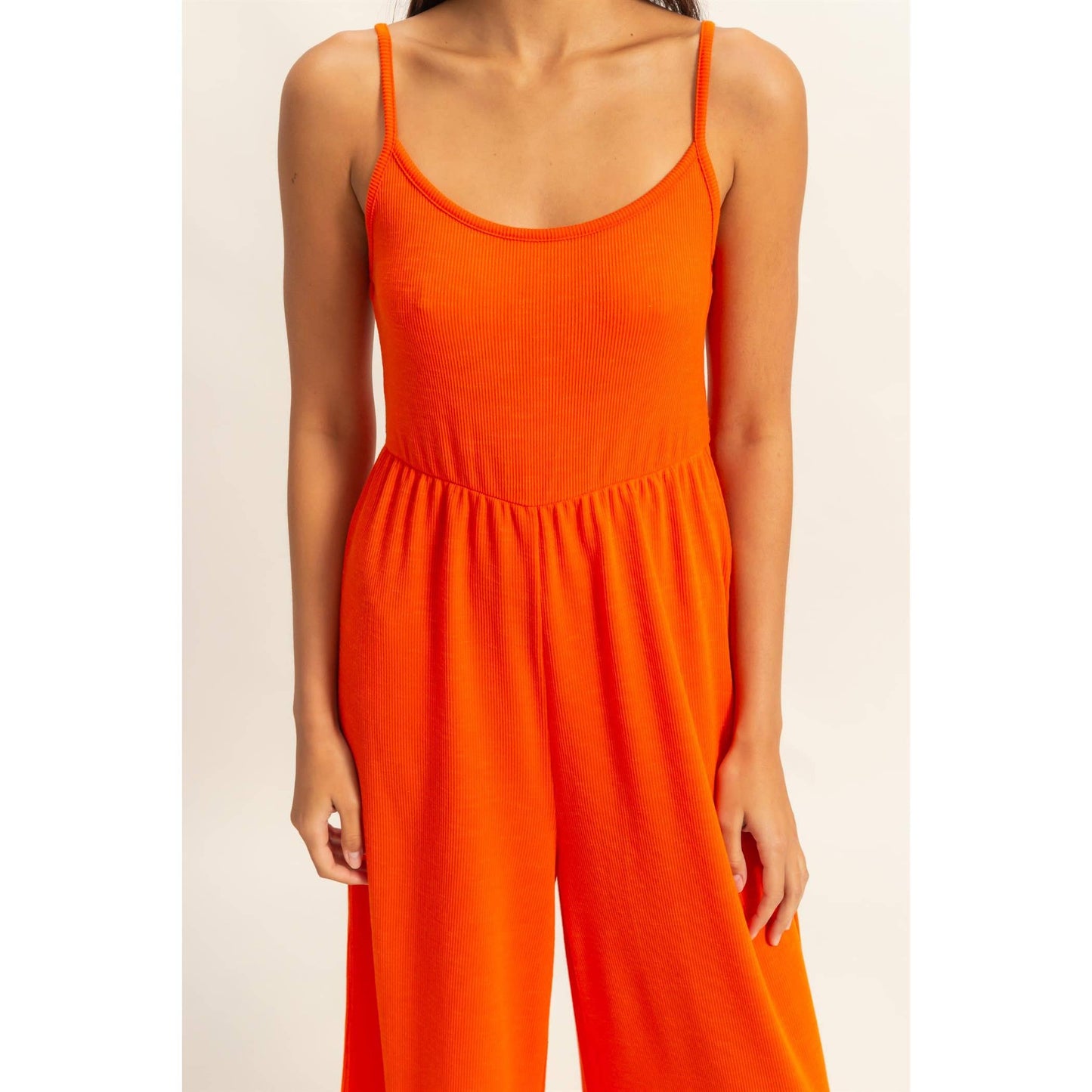 HYFVE - DZ25A984-Scoop Neck Sleeveless Wide Leg Jumpsuit