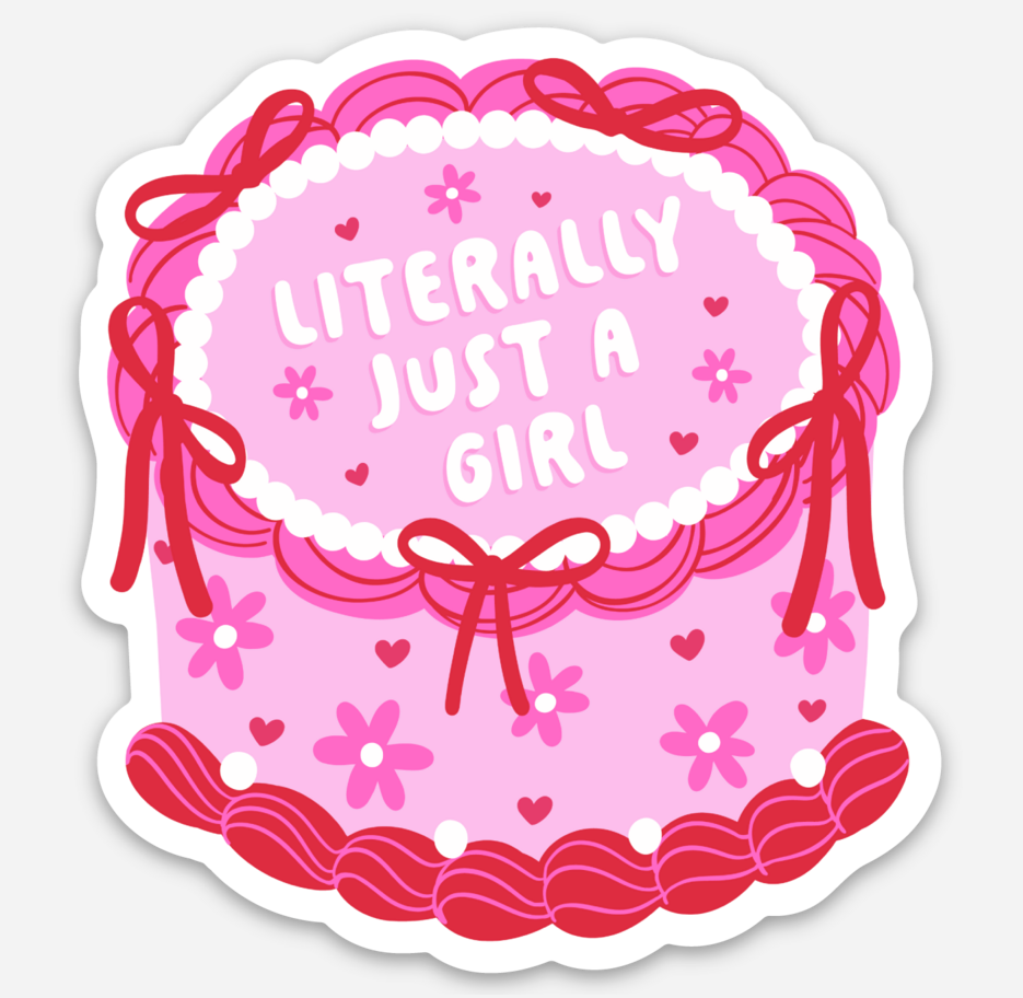 inviting affairs paperie - Literally Just A Girl Sticker