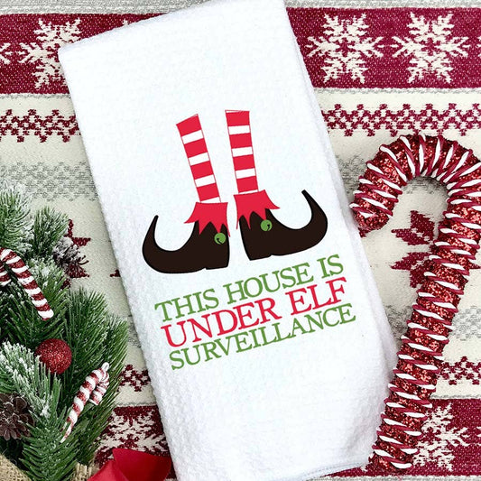 Canary Road - Under Elf Surveillance Kitchen Towel
