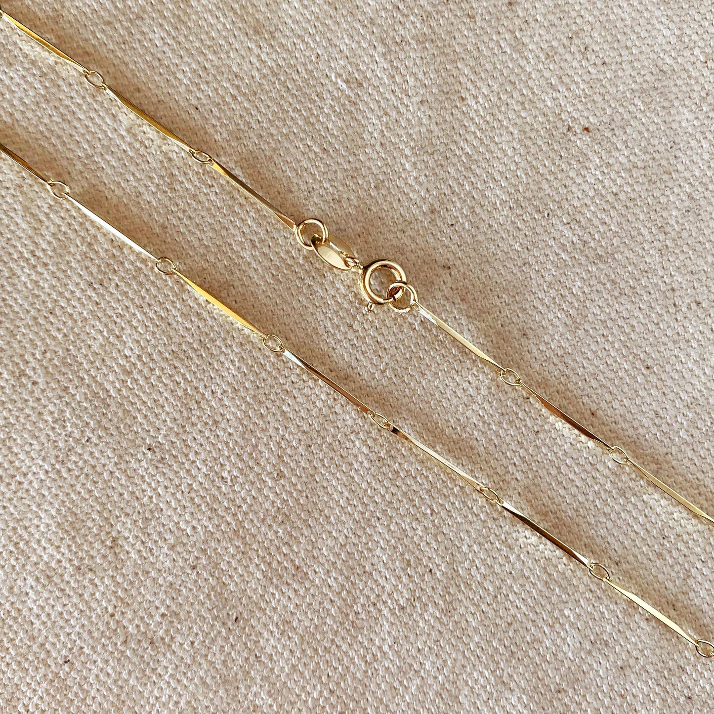 GoldFi - 18k Gold Filled 1mm Diamond Cut Straw Chain