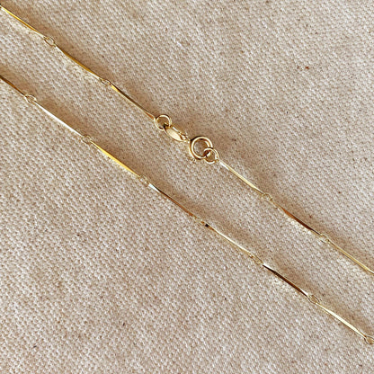 GoldFi - 18k Gold Filled 1mm Diamond Cut Straw Chain