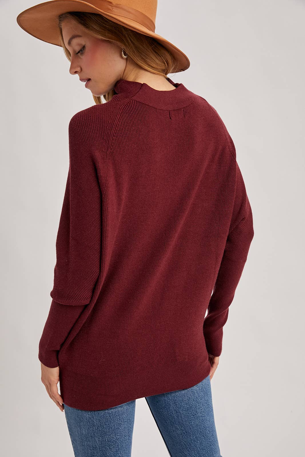 Bluivy - SLOUCH NECK DOLMAN SLEEVED PULLOVER