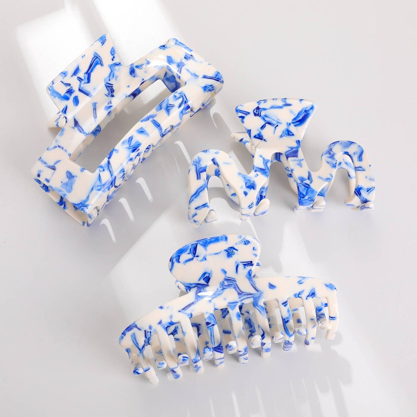 Adorro - Coastal Blue Assorted Eco-Friendly Claw Clips