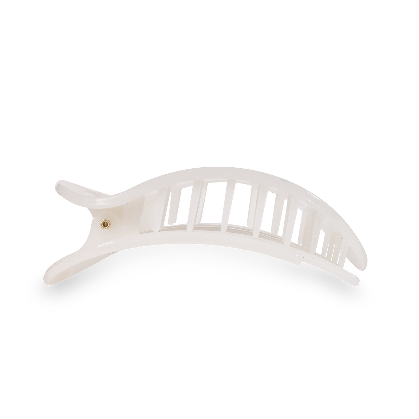 TELETIES - Coconut White Large Flat Round Clip