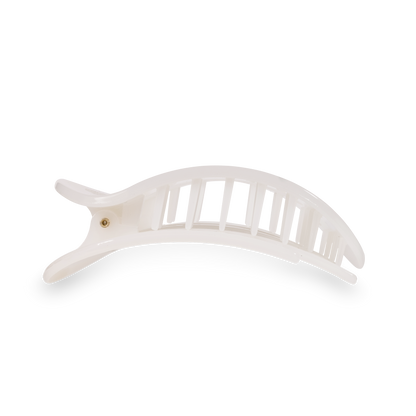 TELETIES - Coconut White Large Flat Round Clip