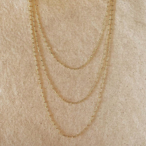 GoldFi - 18k Gold Filled 1mm Spaced Beaded Chain