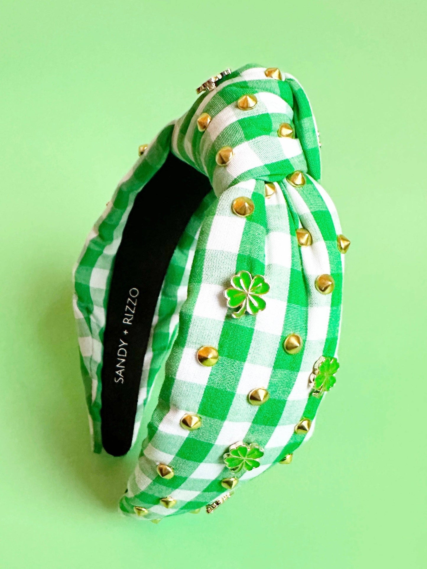 Sandy + Rizzo - Clover Charm Headband with Enamel Embellishments