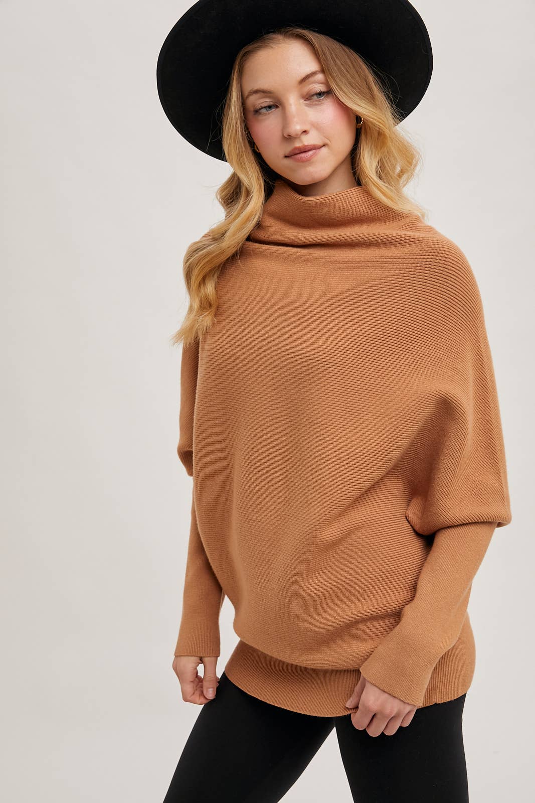Bluivy - SLOUCH NECK DOLMAN SLEEVED PULLOVER