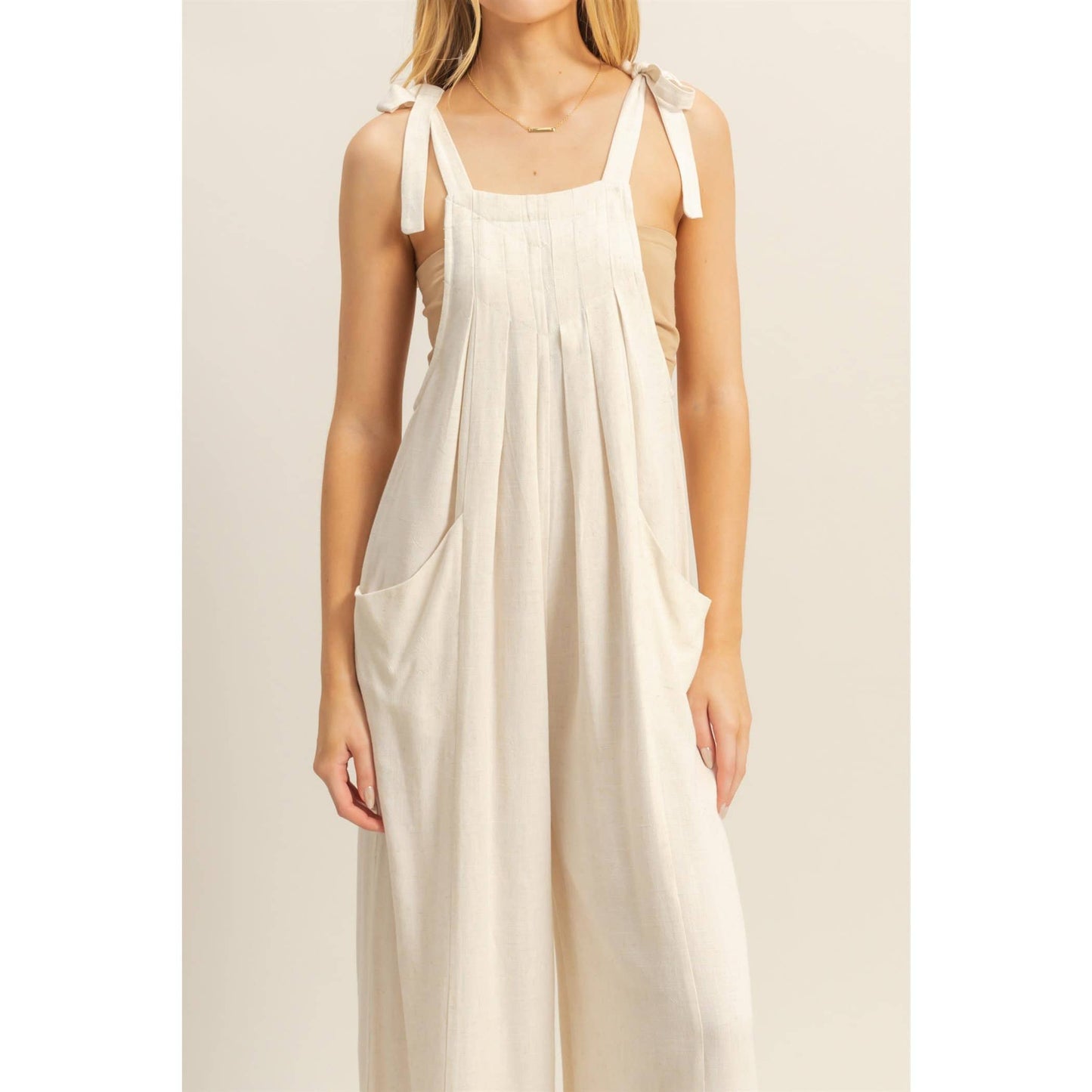 HYFVE - HF25C822-Self-Tie Shoulder Straps Jumpsuit