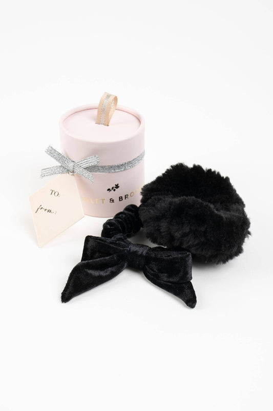 Violet & Brooks - Bow Scrunchie Gifting Pair - Black